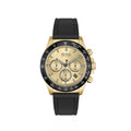 Hugo Boss Hero Gold Plated Rubber Watch Black