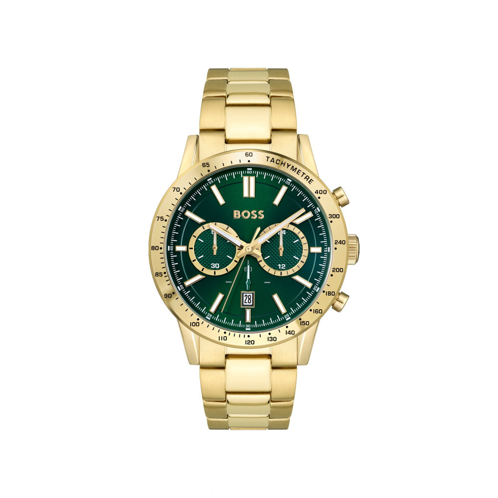 Hugo Boss Allure Gold Plated Watch Green