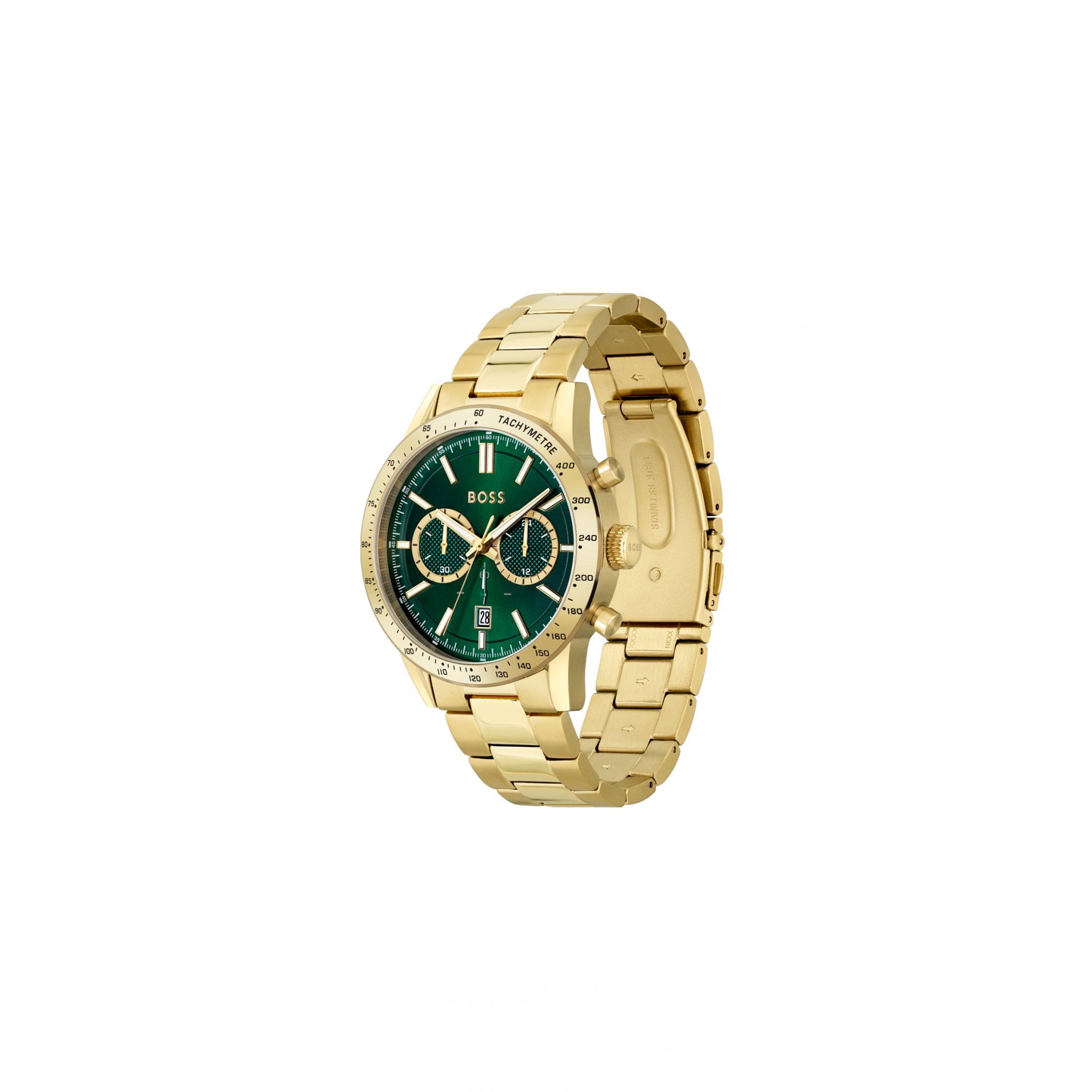Hugo Boss Allure Gold Plated Watch Green