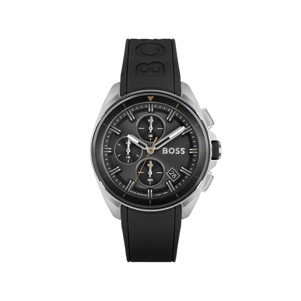 Hugo Boss Volane Rubber Strap Watch Black