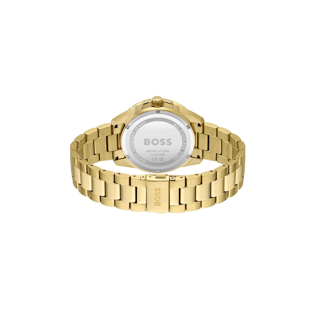 Hugo Boss Ionic Date Gold Plated Steel Watch Gold