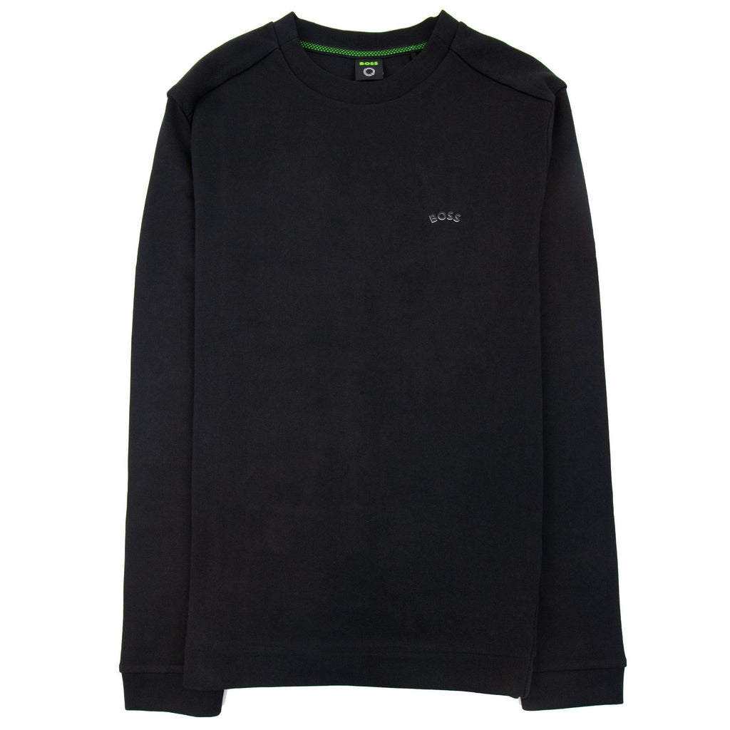 Hugo Boss Salbo Curved Logo Sweatshirt Black 001