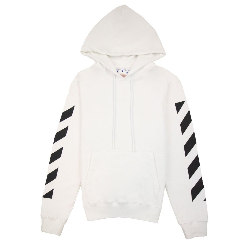 Off White Diagonal Arrow Slim Hoodie White