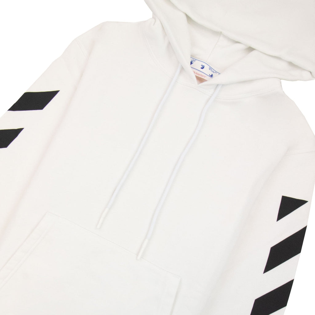 Off White Diagonal Arrow Slim Hoodie White