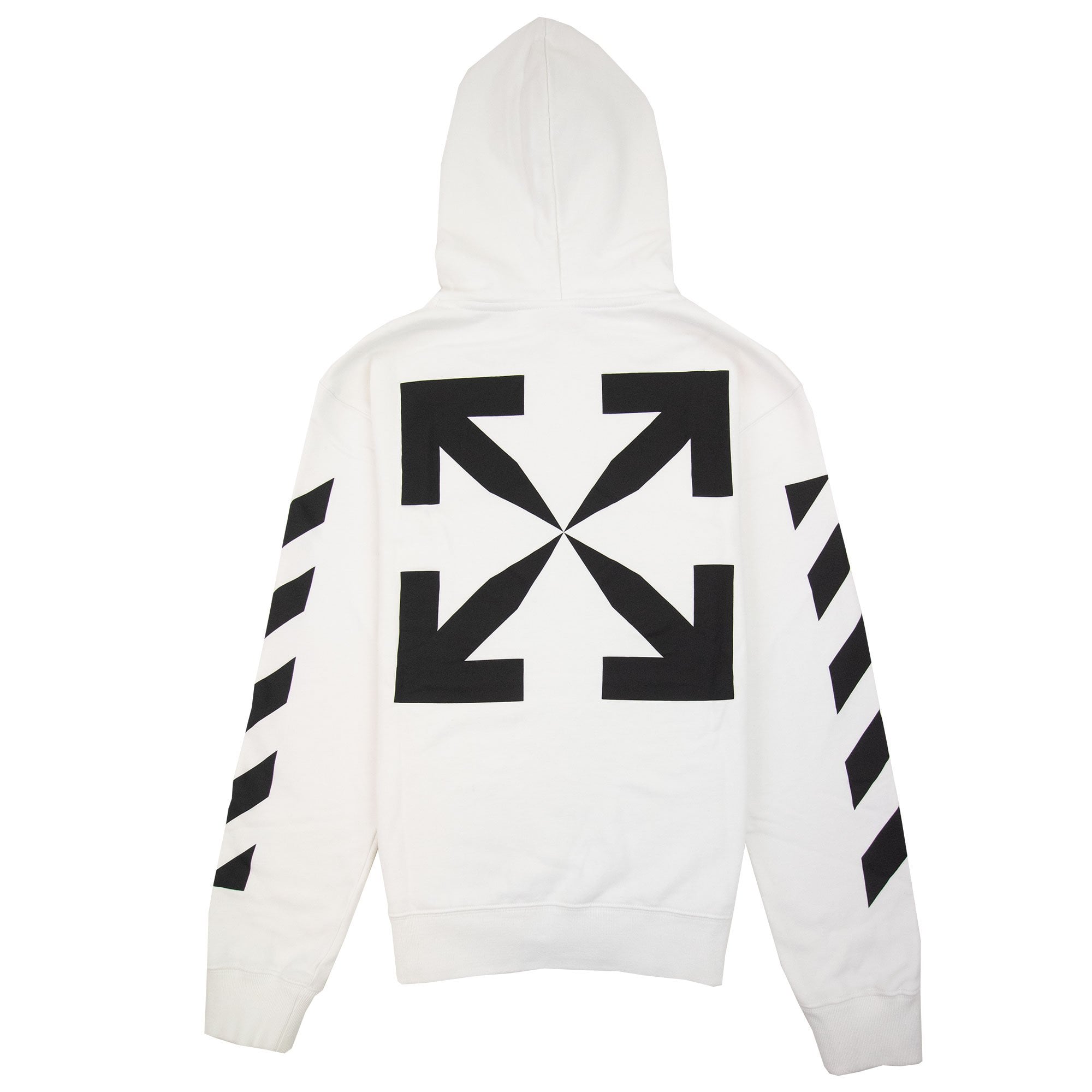 Off White Diagonal Arrow Slim Hoodie White