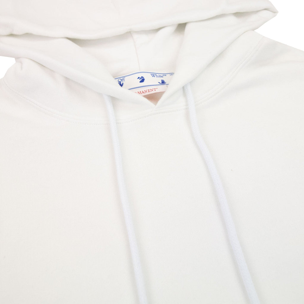Off White Diagonal Arrow Slim Hoodie White
