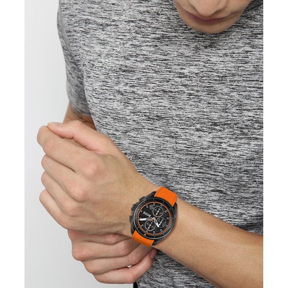 Hugo Boss Orange Volane Rubber Strap Watch