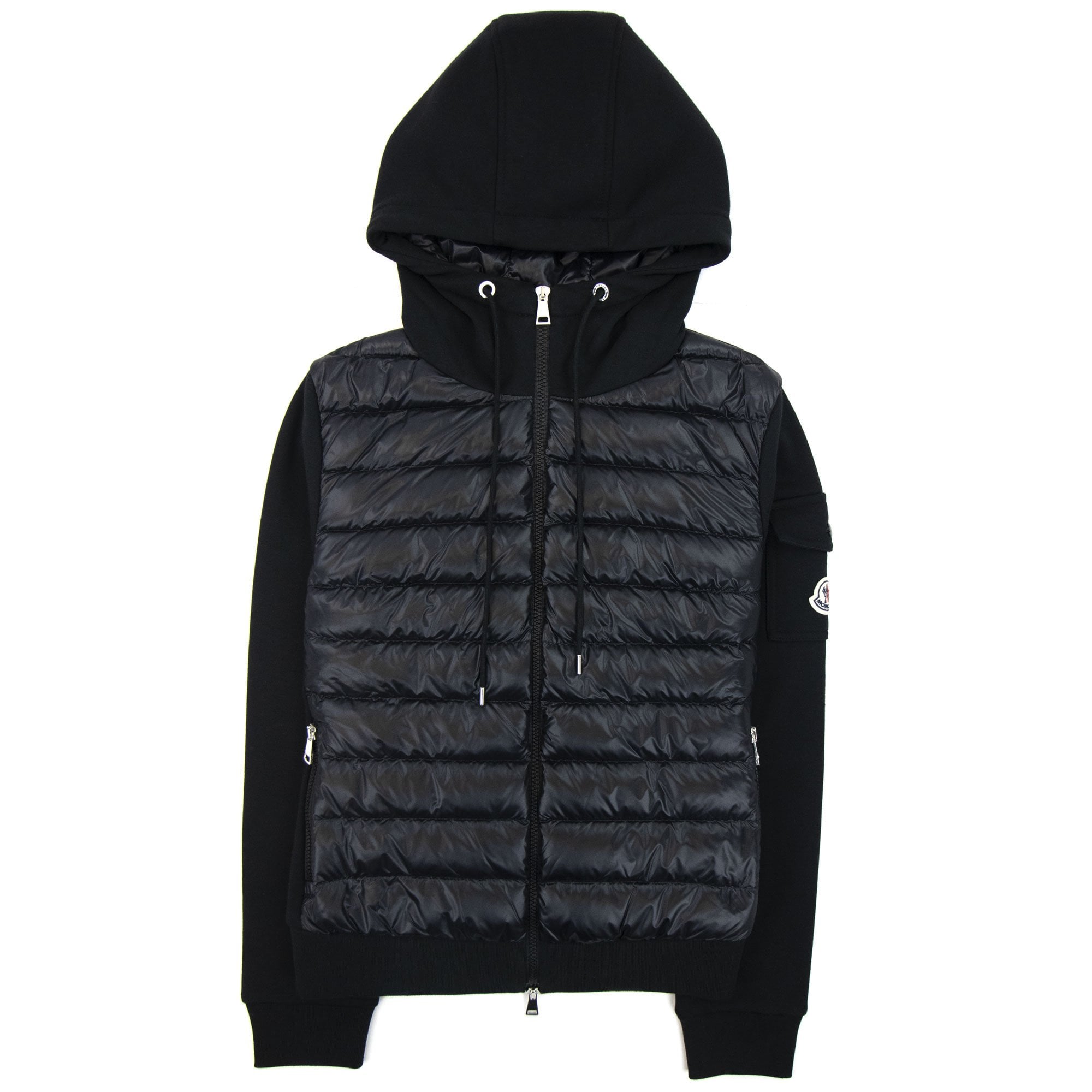 Moncler Women Maglia Hoodied Cardigan Black 999
