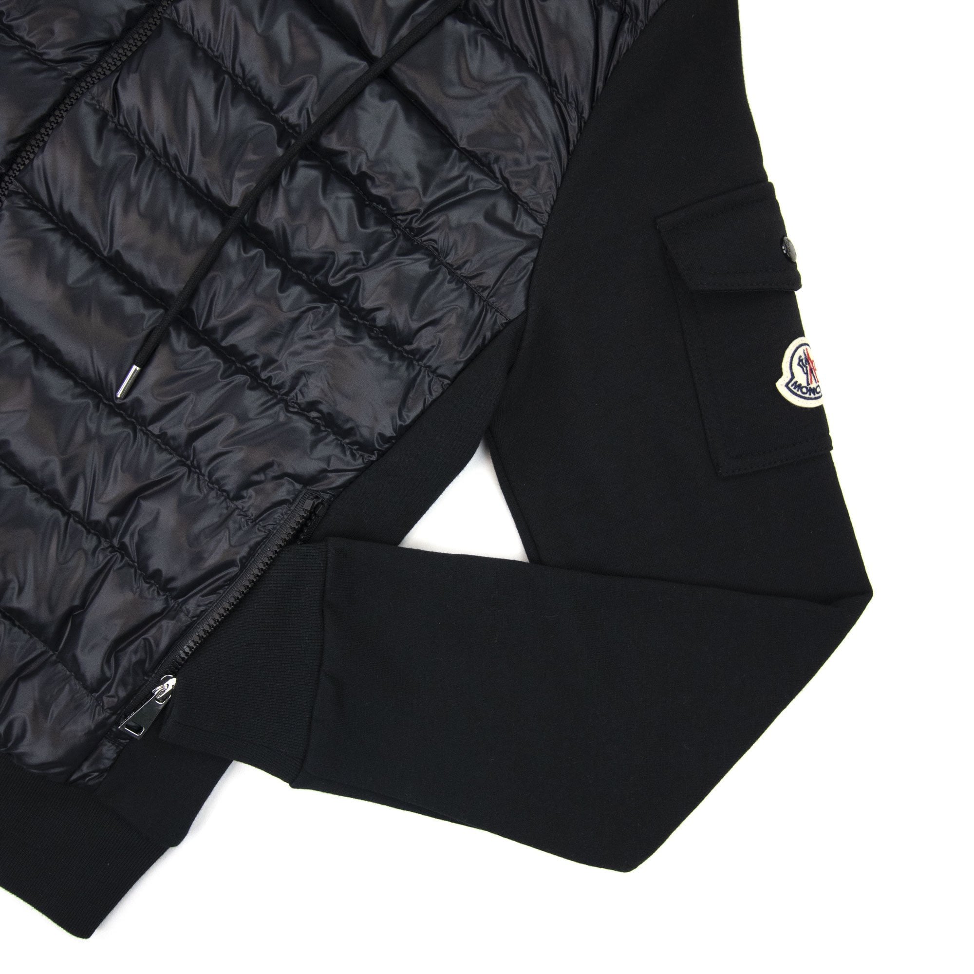 Moncler Women Maglia Hoodied Cardigan Black 999