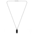 Hugo Boss Box-chain Necklace With Black And Silver-toned Pen Silver