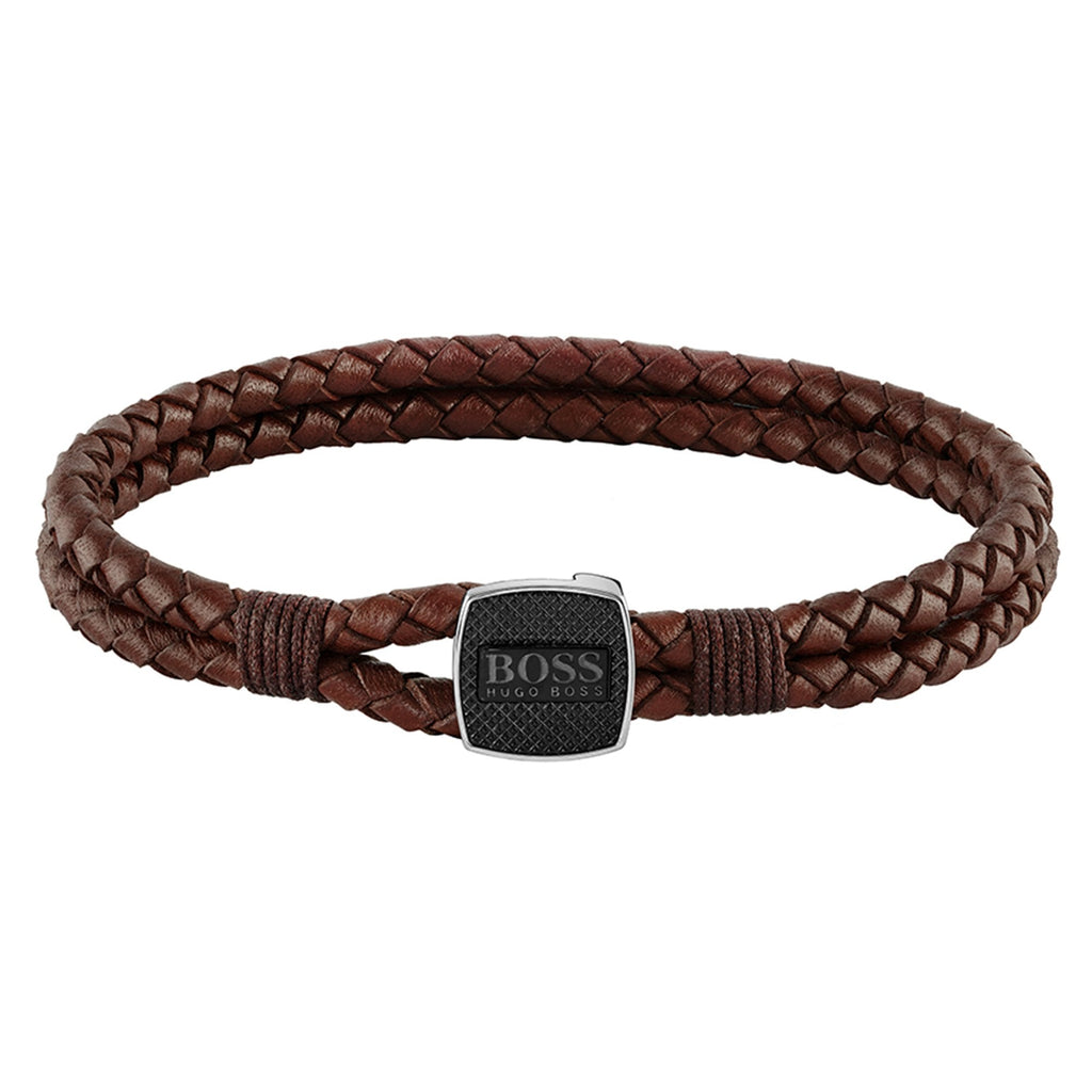Hugo Boss Twin Rope Braclet Dark Brown