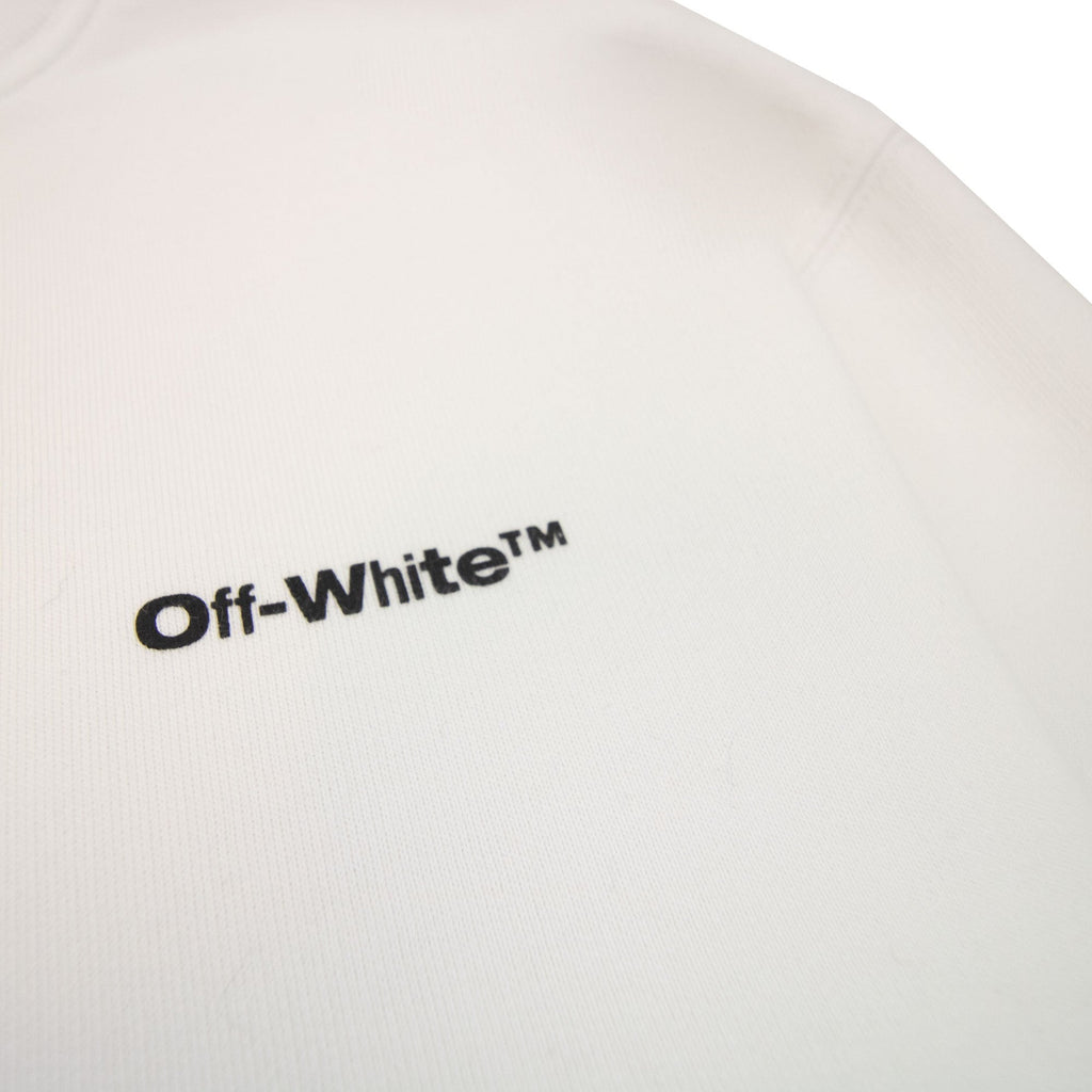 Off White Wave Outline Diag Slim Crewneck White