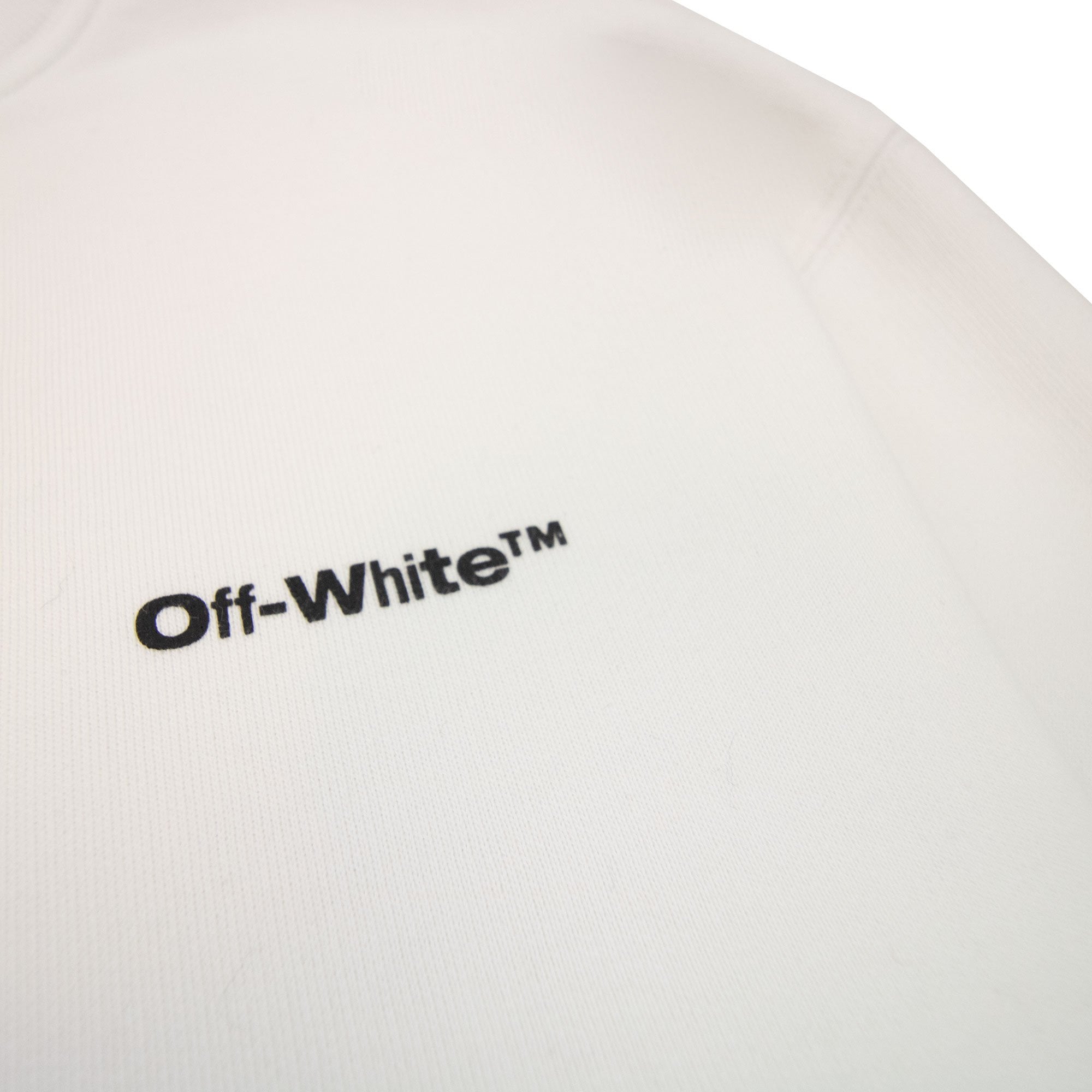 Off White Wave Outline Diag Slim Crewneck White