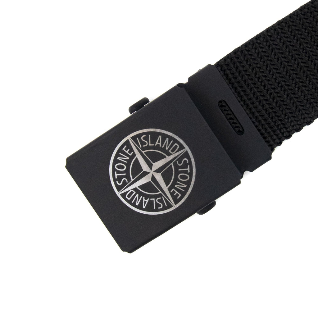 Stone Island Junior 90467 Logo Belt Black V0029
