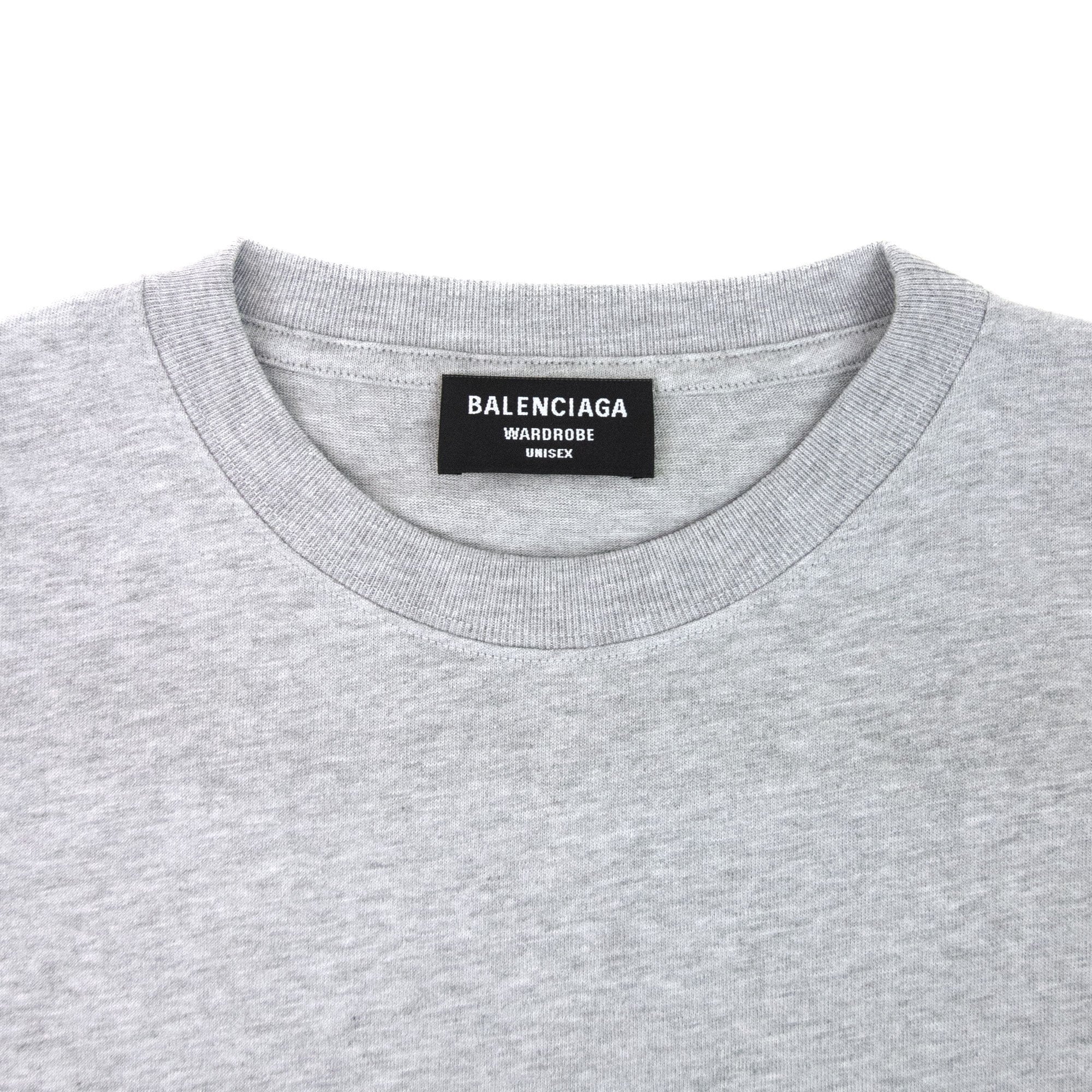 Balenciaga Political Campaign Embroidery T-shirt Light Grey | ONU