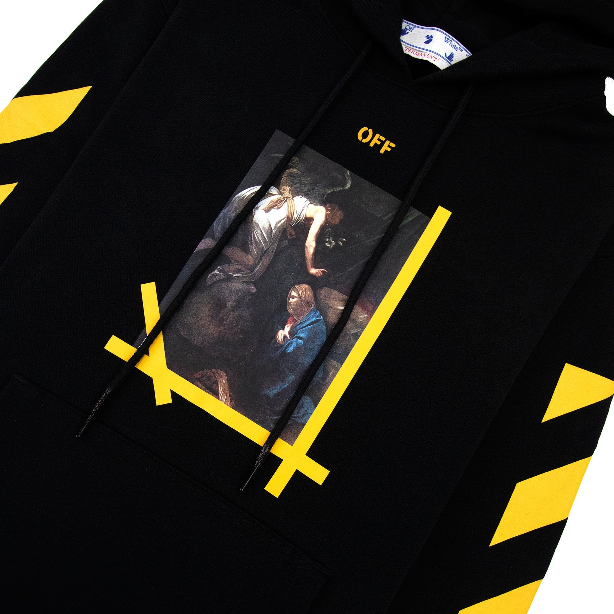 Off White Diagonal Arrow Cara Slim Hoodie Black
