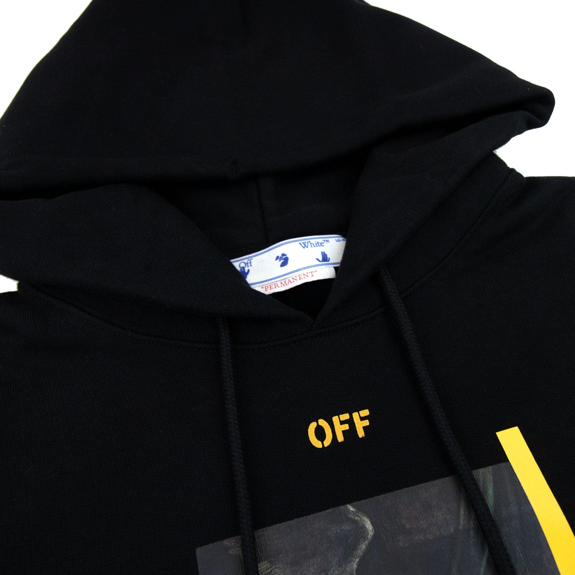 Off White Diagonal Arrow Cara Slim Hoodie Black