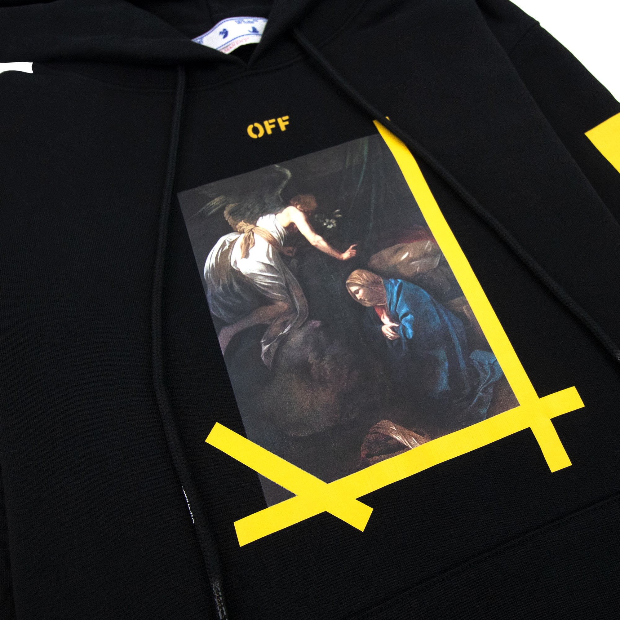 Off White Diagonal Arrow Cara Slim Hoodie Black