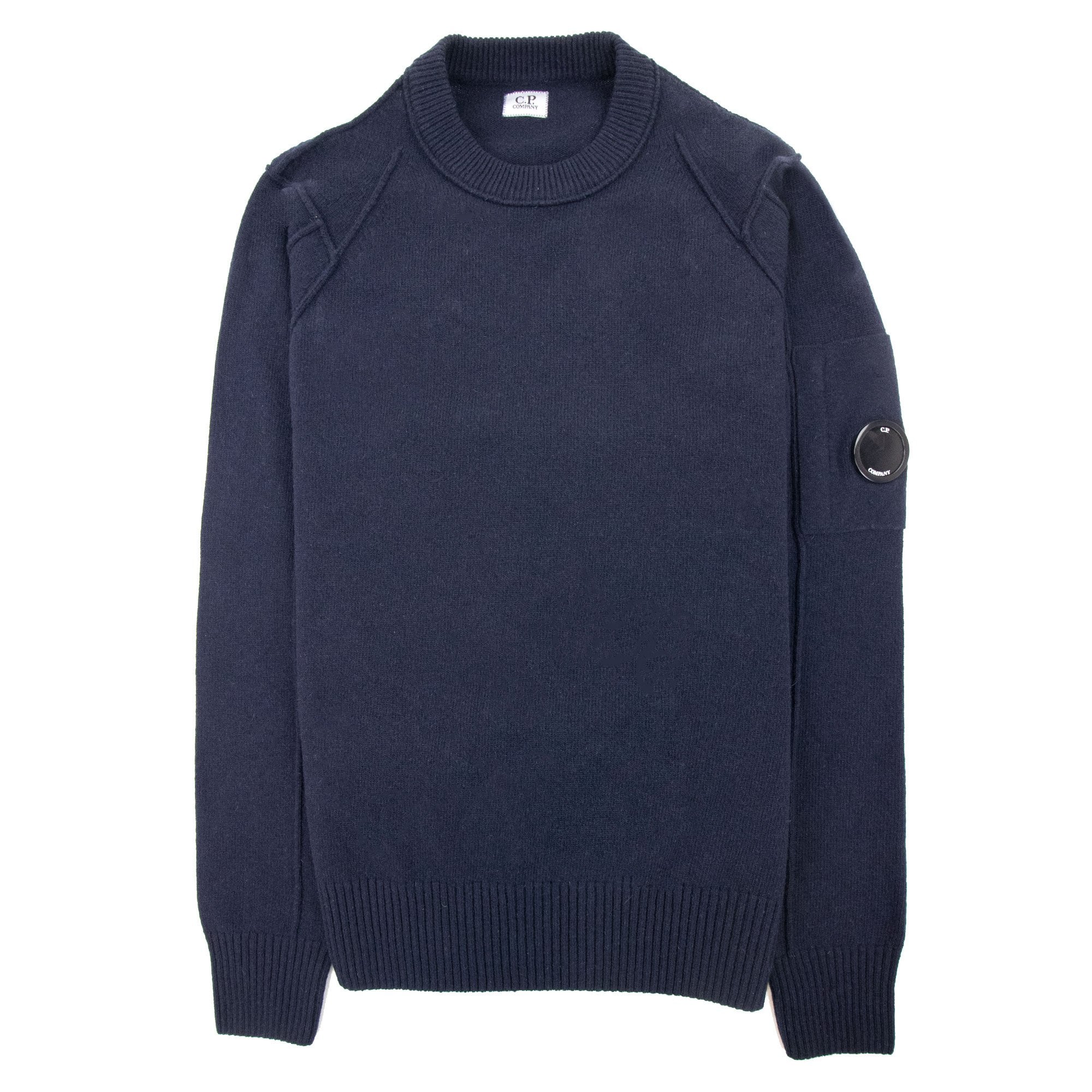 Cp Company Arm Lens Knitted Sweatshirt Navy 888