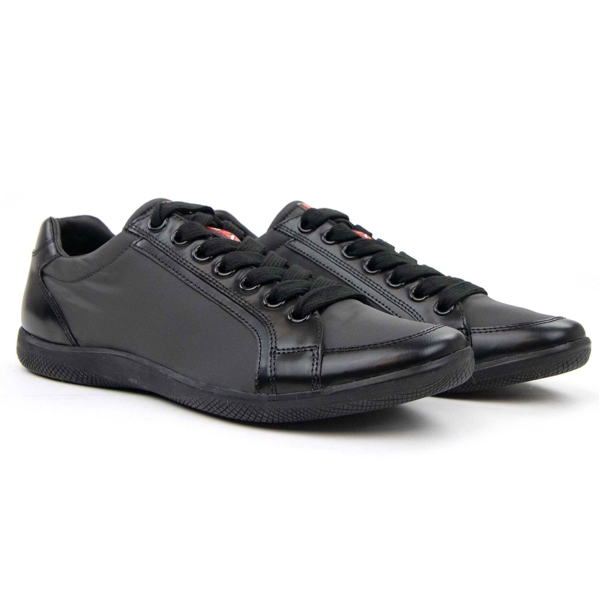 Prada Nylon Spazzola Sneaker Grey/black