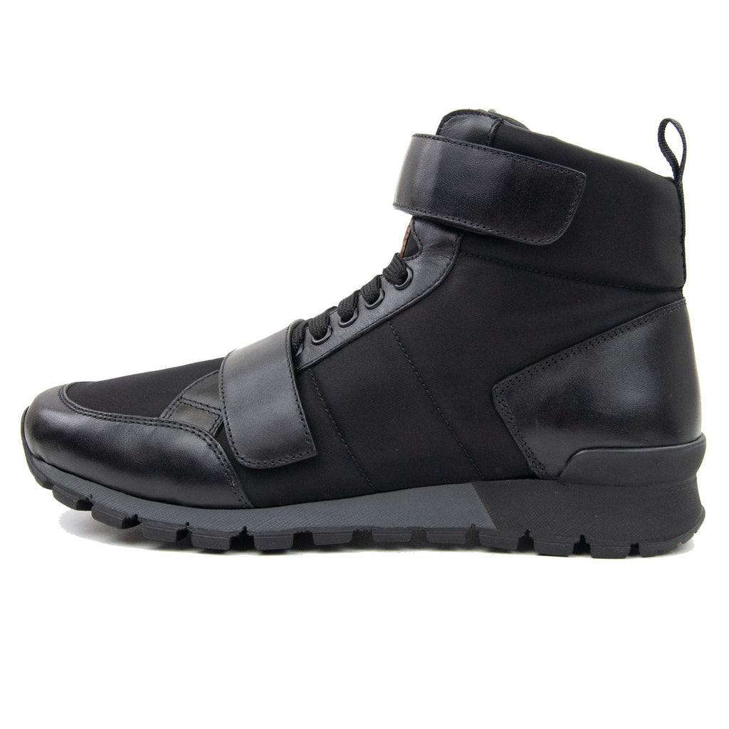 Prada Plume+nylon Ankle Boot Black