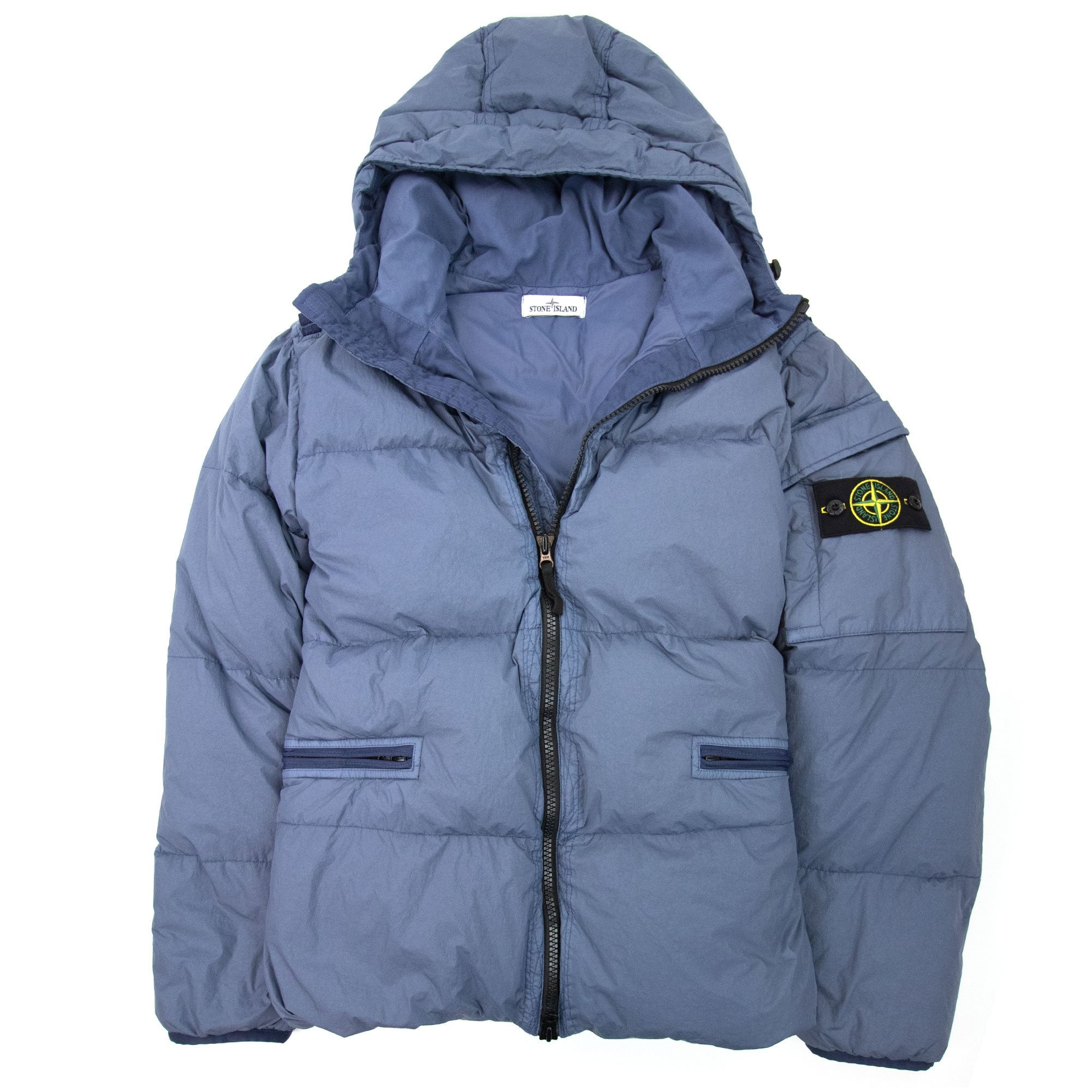Stone Island 40223 Garment Dyed Crinkle Reps R-ny Down Blue V0024