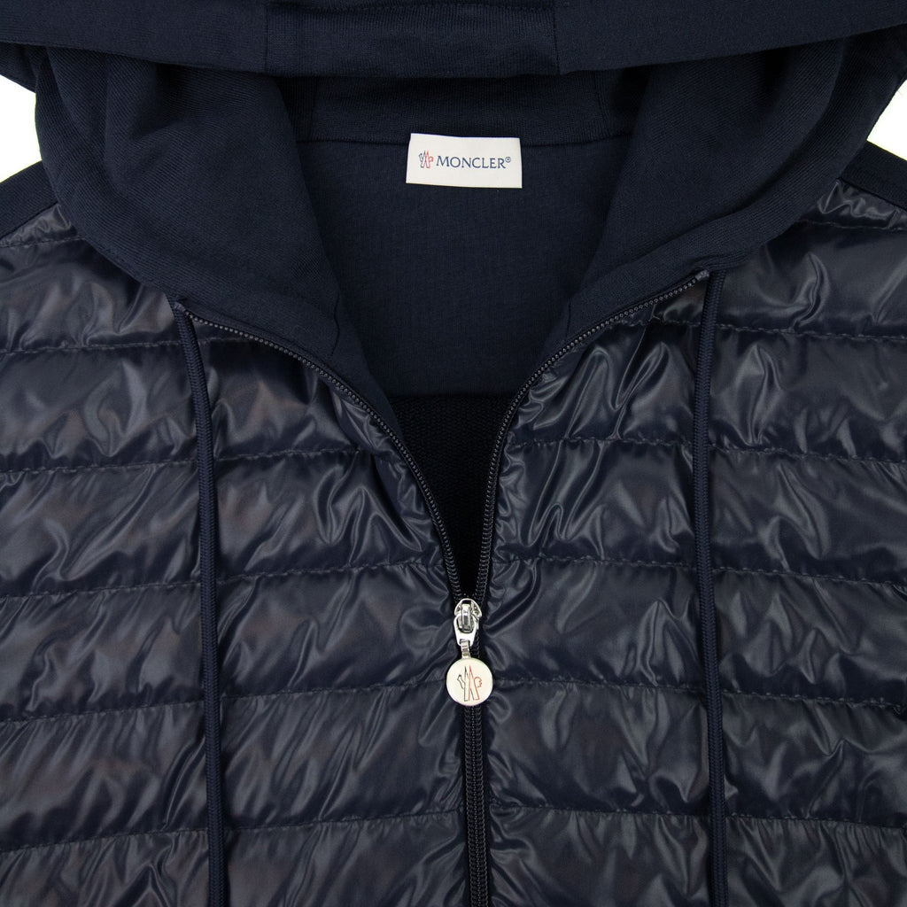 Moncler Maglia Con Hoodied Cardigan Navy 878