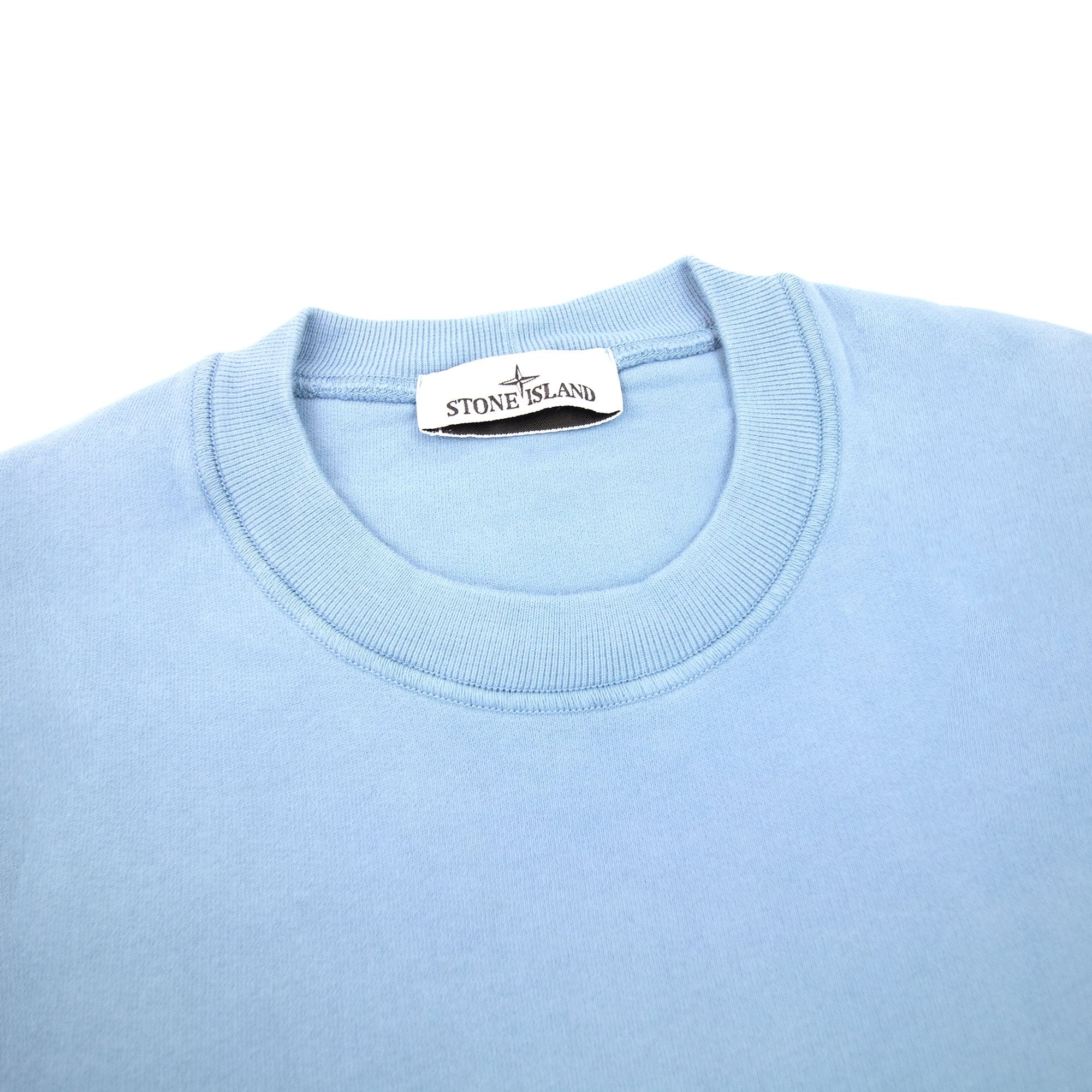 Stone Island 63051 Crewneck Sweatshirt Powder Blue V0046
