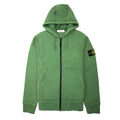 Stone Island Open Zip Up Hooded Sweatshirt Khaki V0058
