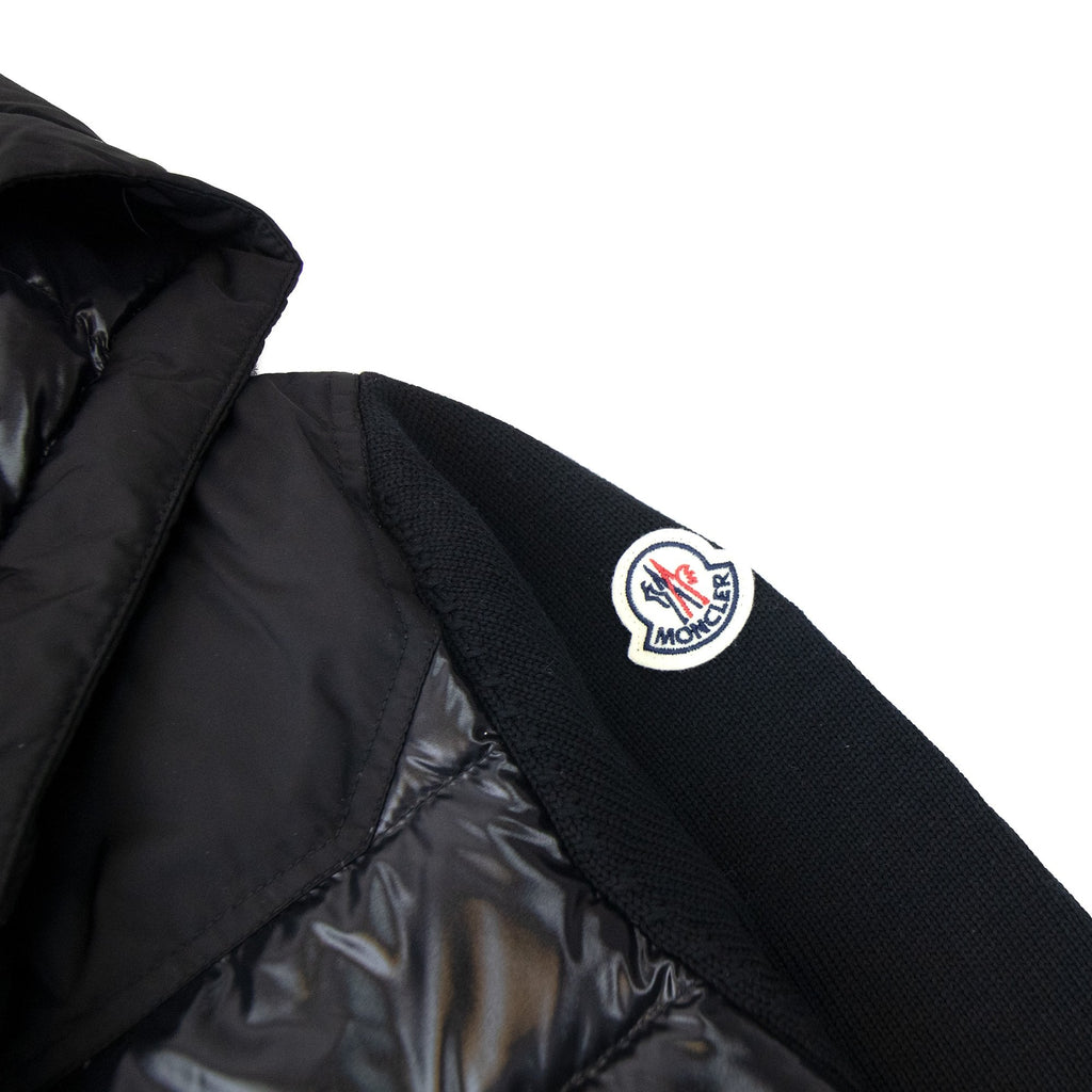 Moncler Padded Hooded Cardigan Black 999