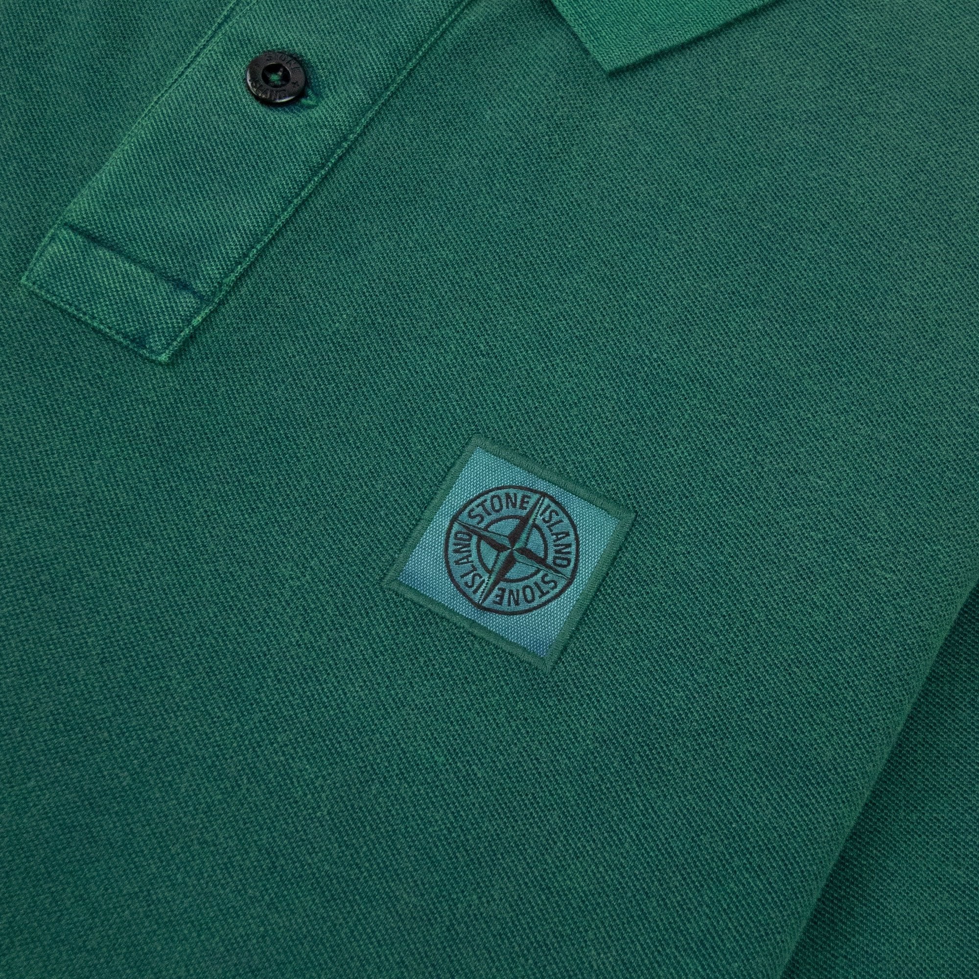 Stone Island Slim Fit Patch Polo Green V0050