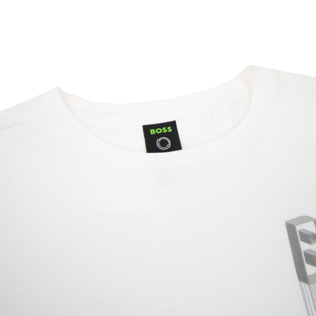 Hugo Boss Tee 2 Artwork Logo T Shirt White 100