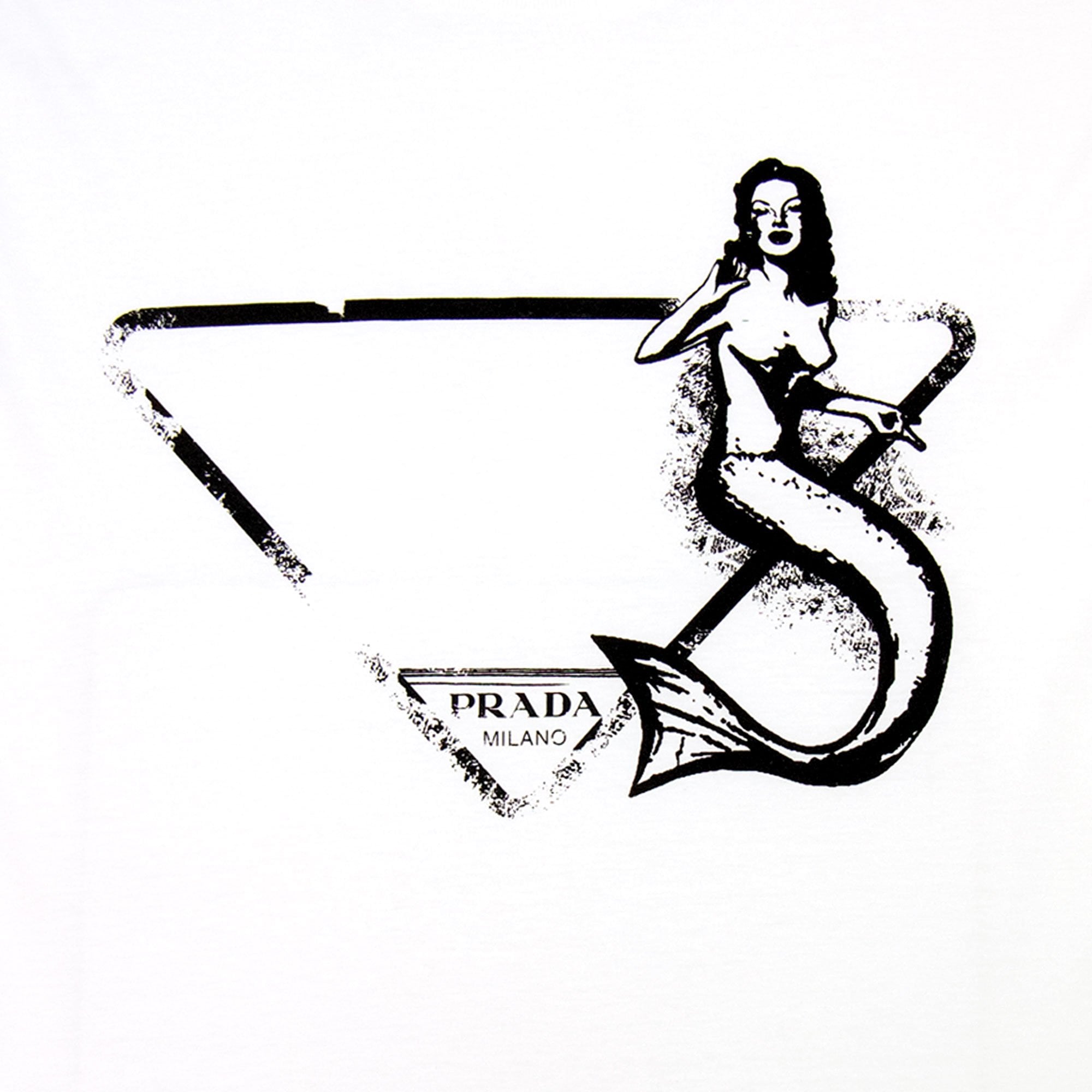 Prada Mermaid Symbol T-shirt White