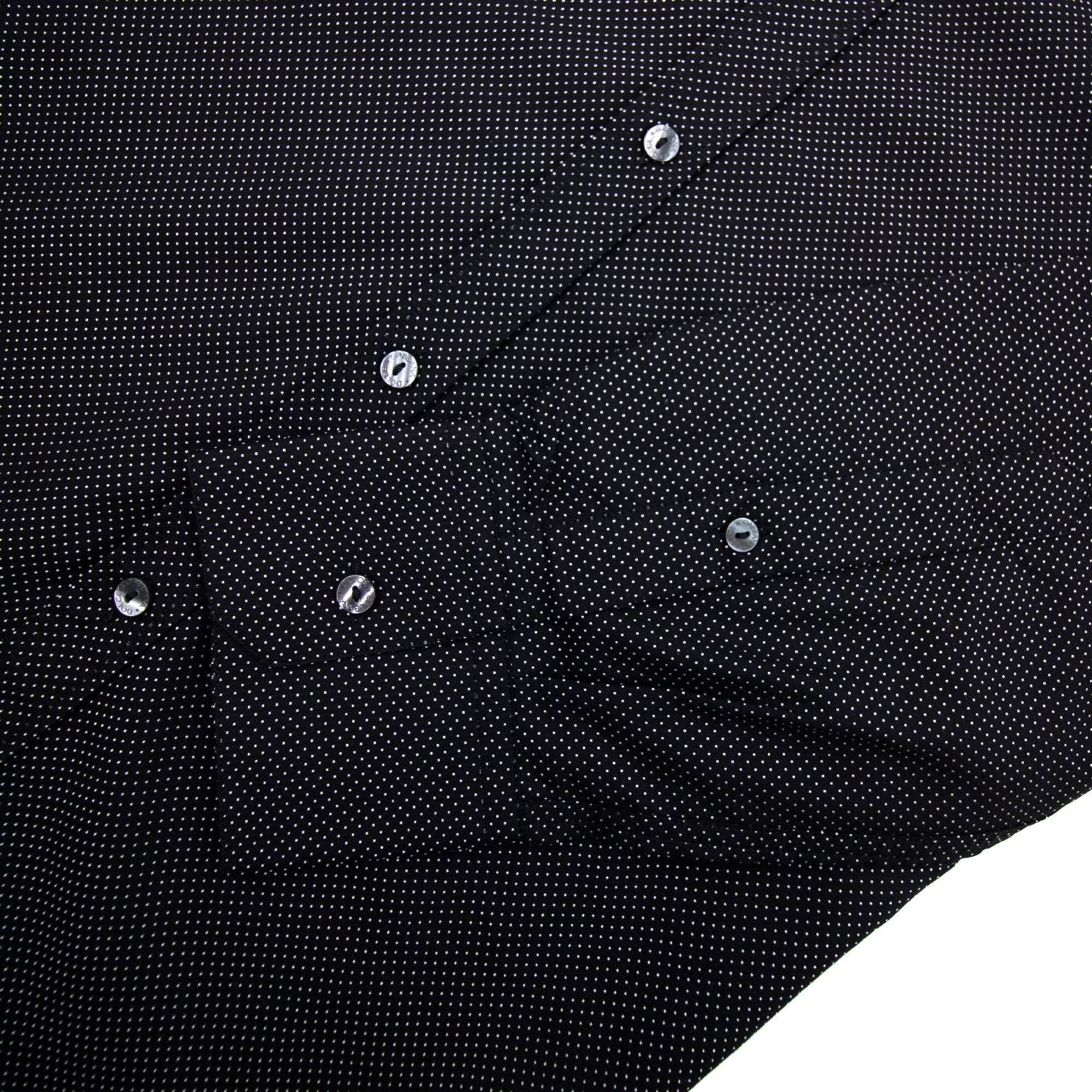 Dolce & Gabbana Gold Polka Dots Shirt Black