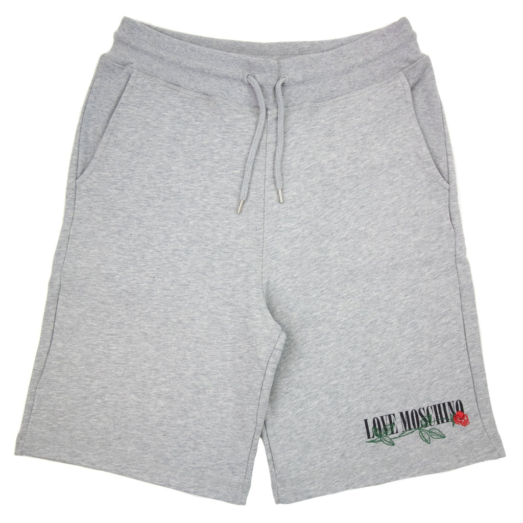 Love Moschino Rose Logo Shorts Grey