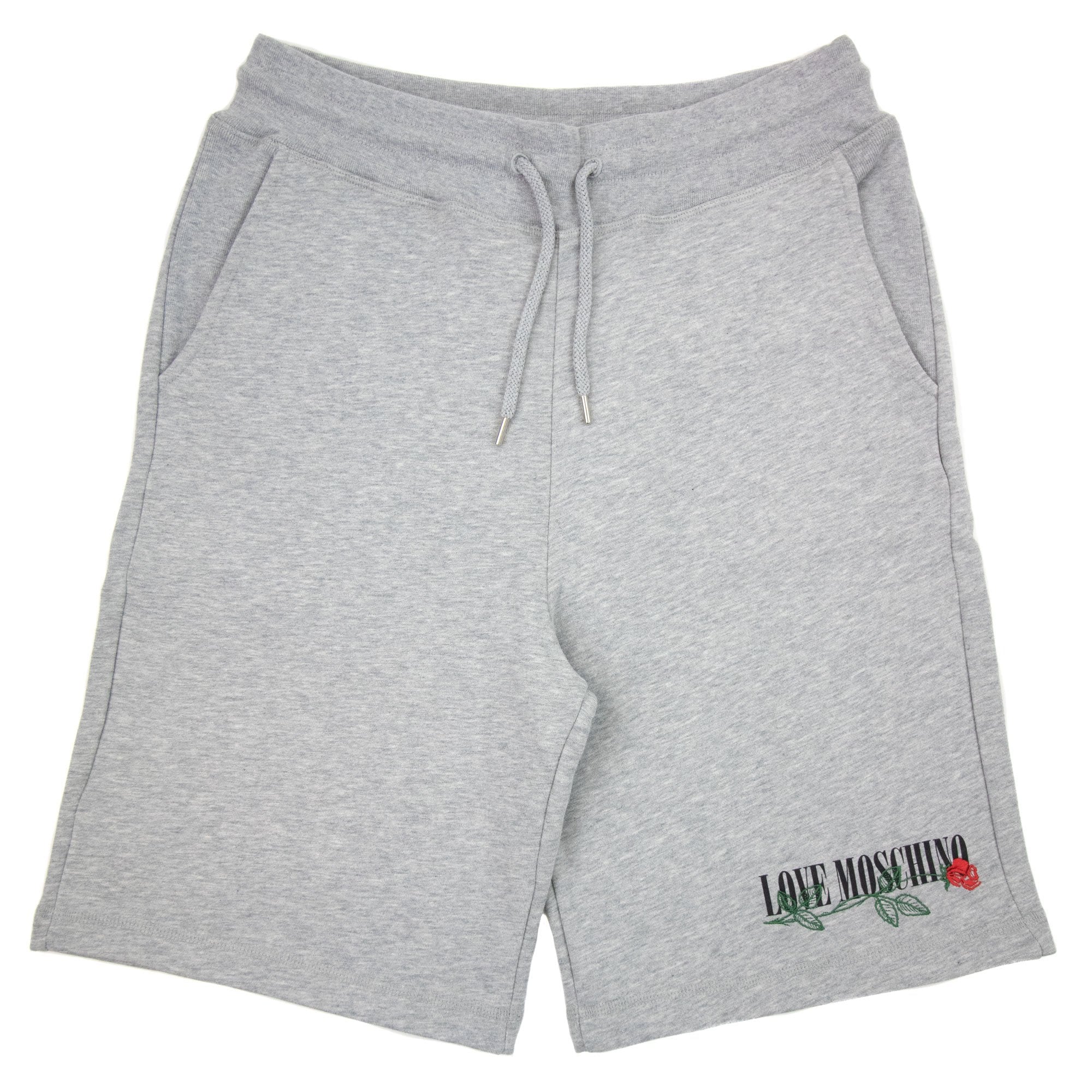Love Moschino Rose Logo Shorts Grey