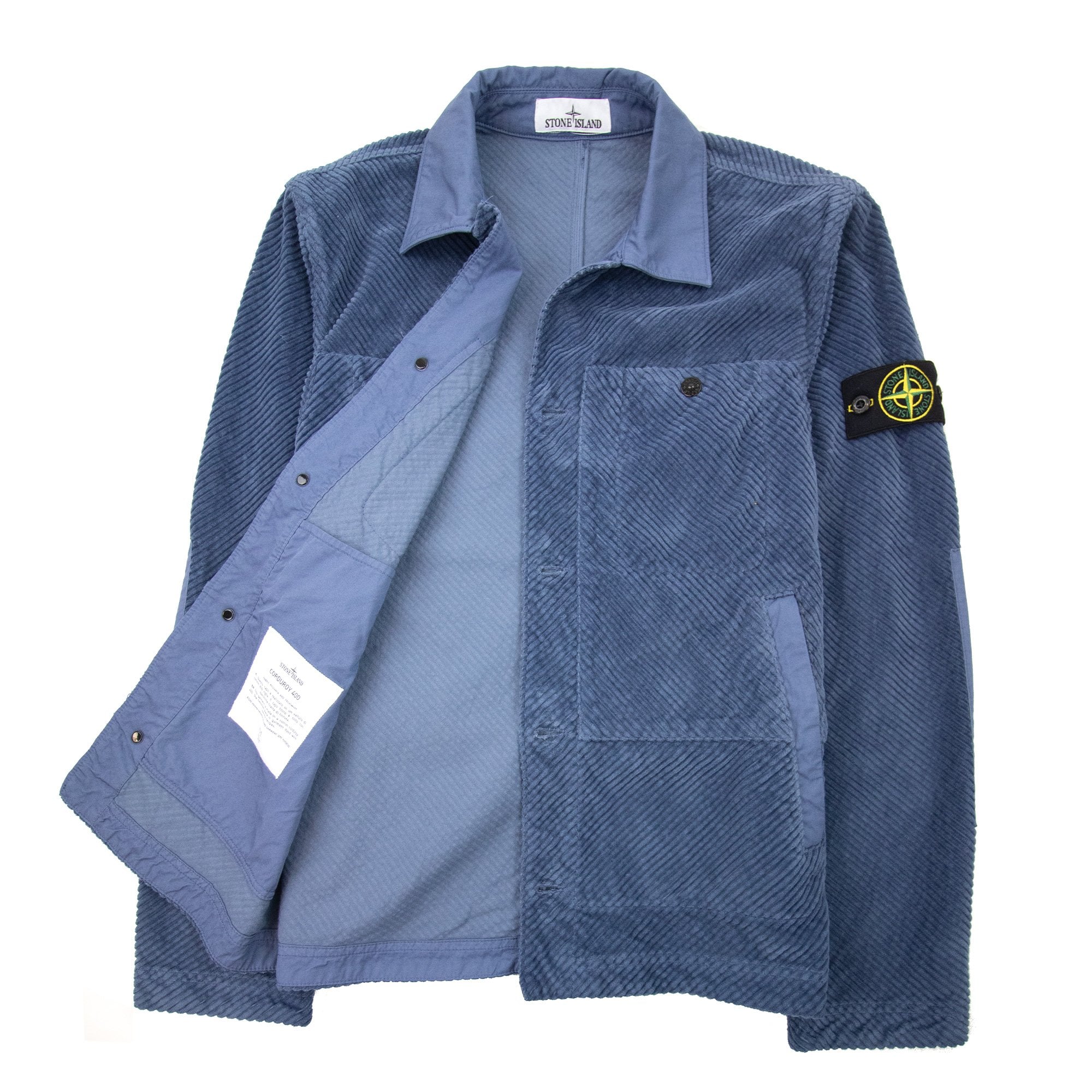 Stone Island Q0411 Corduroy 400 Blue V0024