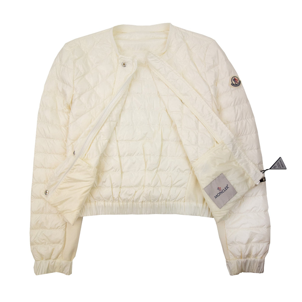 Moncler Women Barneville Short Down Jacket Off White 034