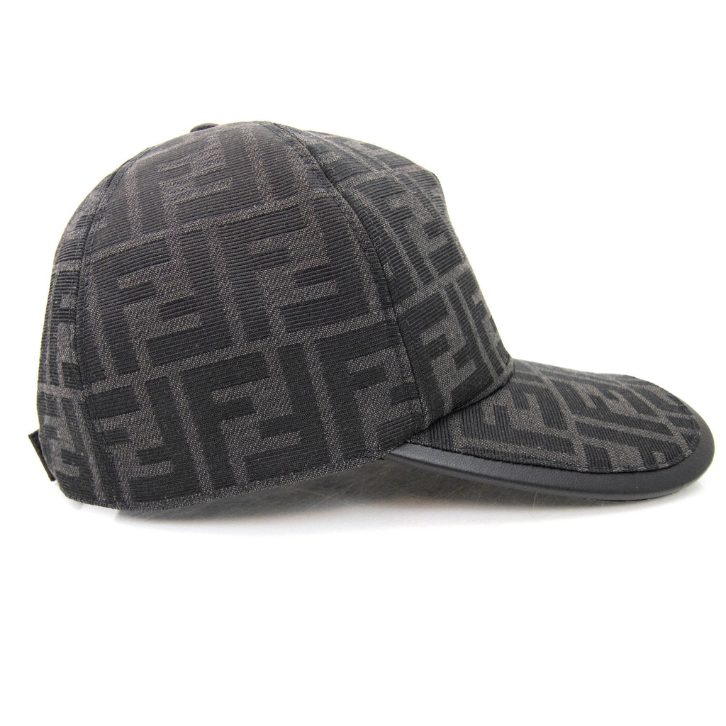 Fendi Ff Print Baseball Cap Black