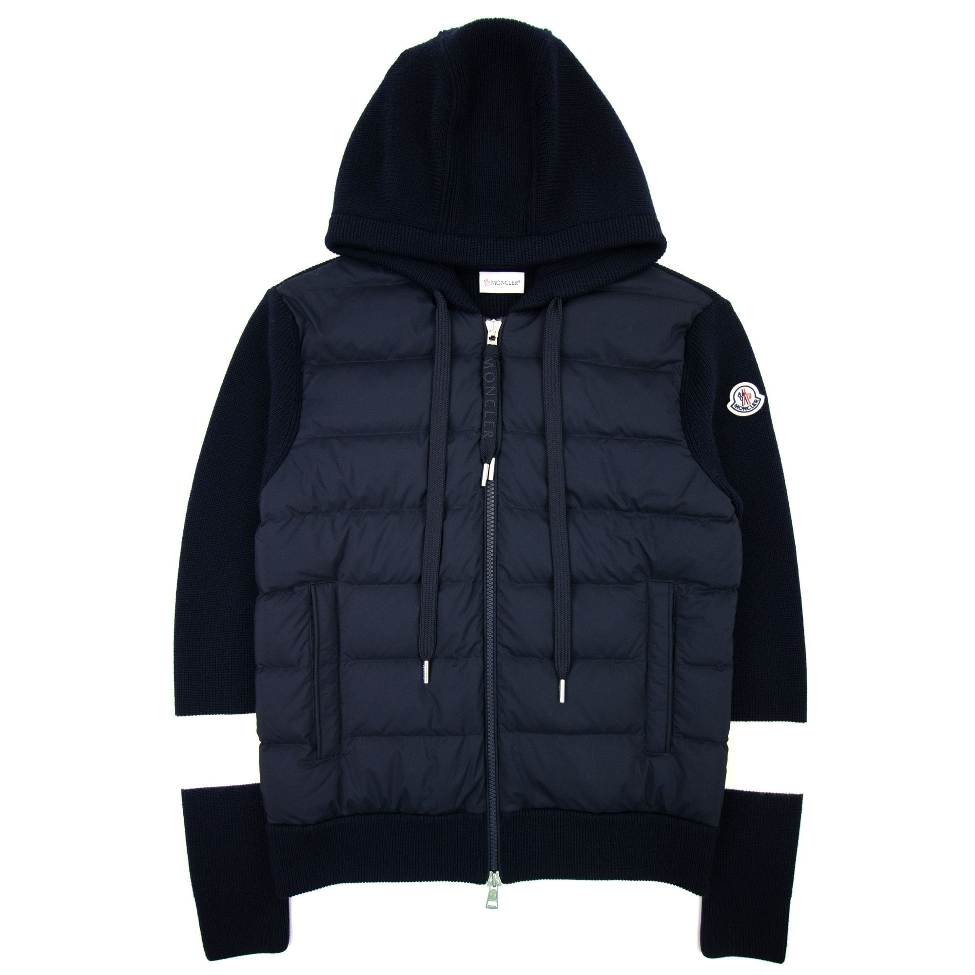 Moncler Stripe Sleeve Hybrid Cardigan Navy 742
