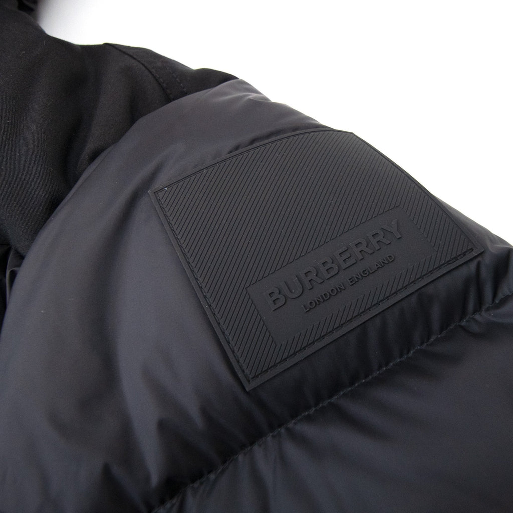 Burberry Logo Applique Puffa Coat