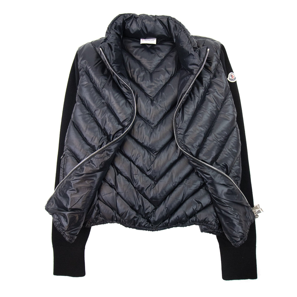 Moncler Women Padded Wool Cardigan Black 999