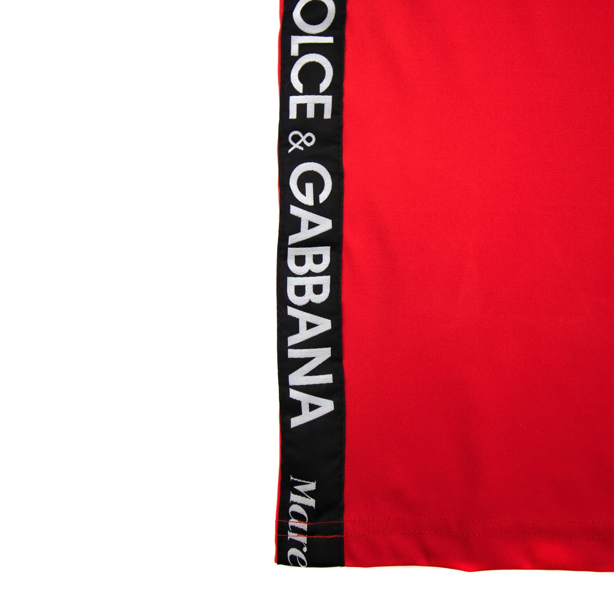 Dolce & Gabbana Side Tape Logo T Shirt Red