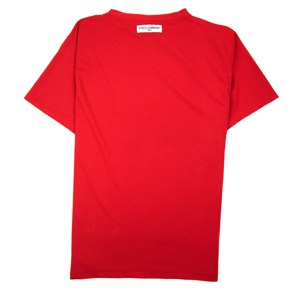 Dolce & Gabbana Side Tape Logo T Shirt Red