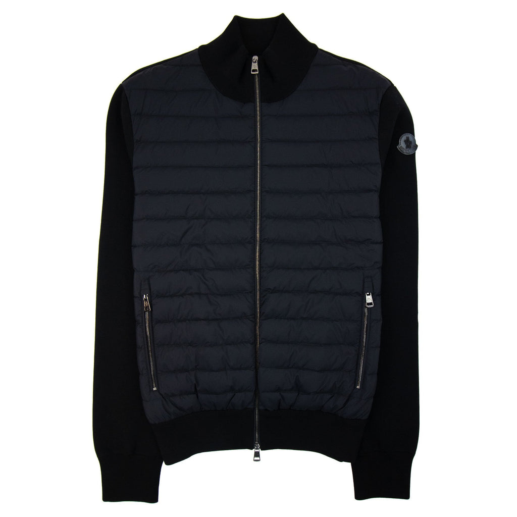 Moncler Padded Cotton Cardigan Black 999