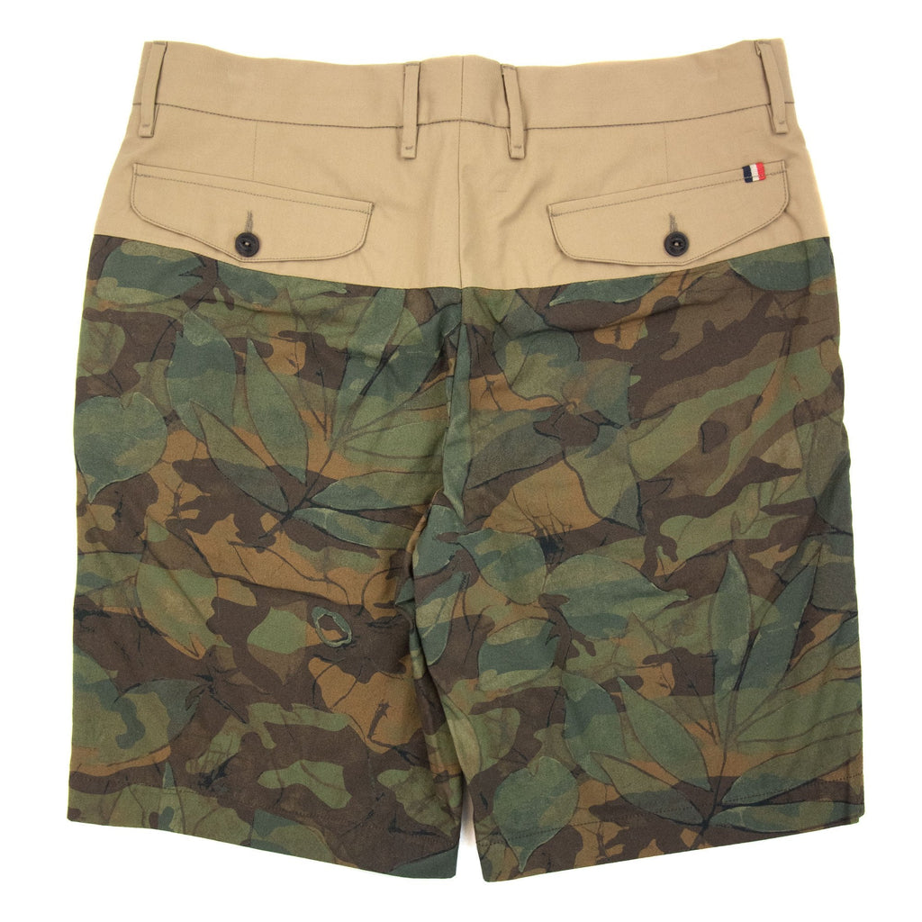 Moncler Camo Cotton Shorts Beige