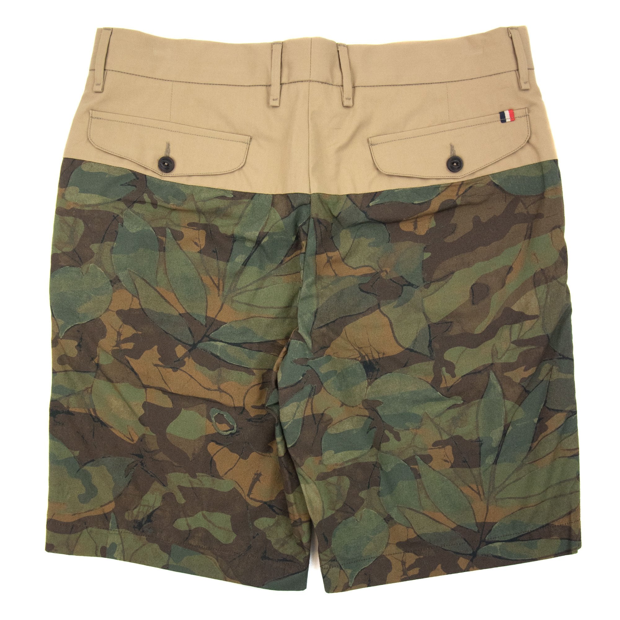 Moncler Camo Cotton Shorts Beige