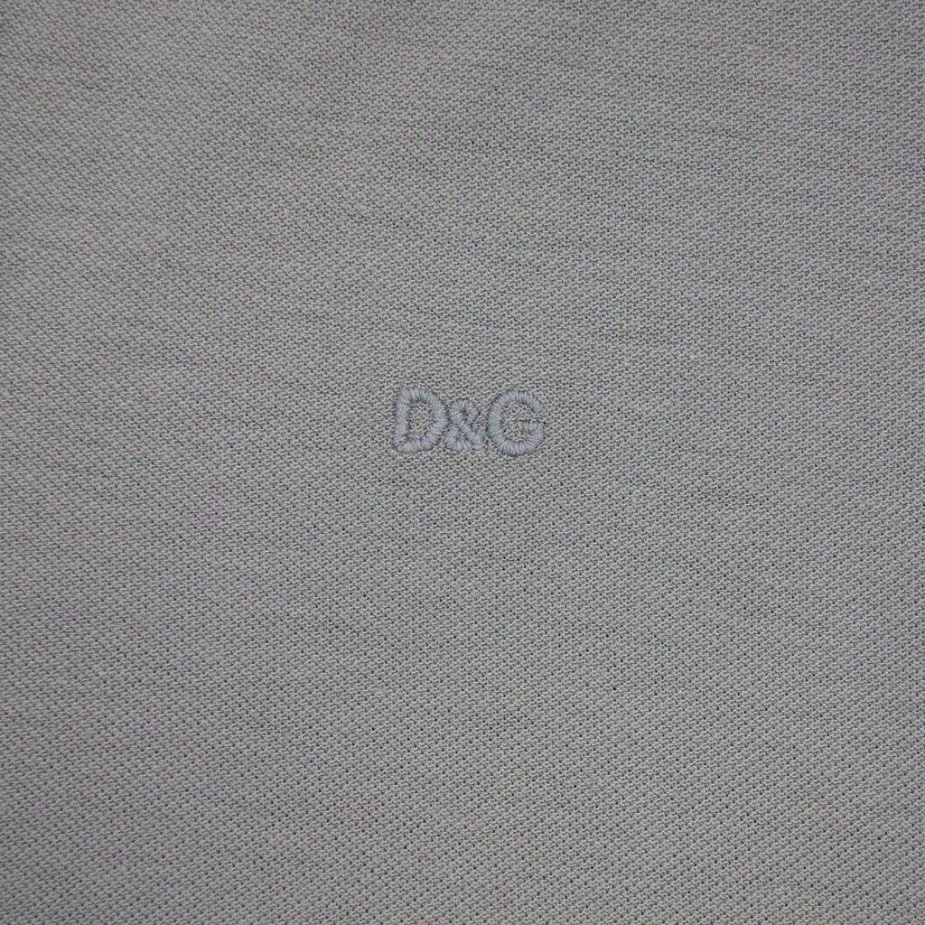 Dolce & Gabbana Open Neck Polo Shirt Grey
