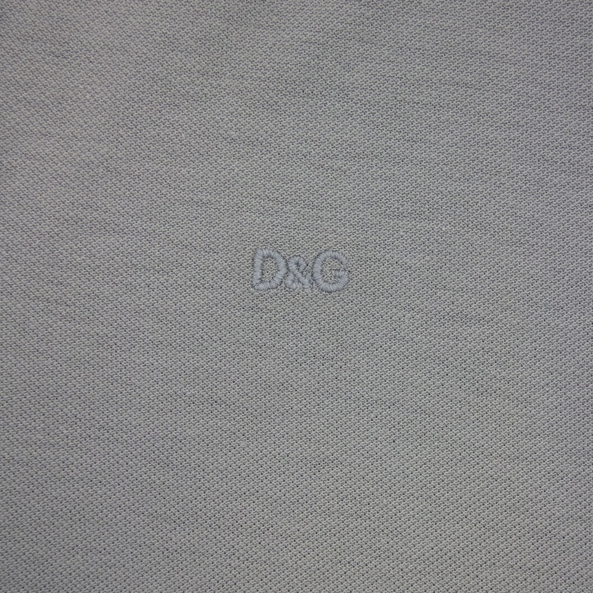 Dolce & Gabbana Open Neck Polo Shirt Grey