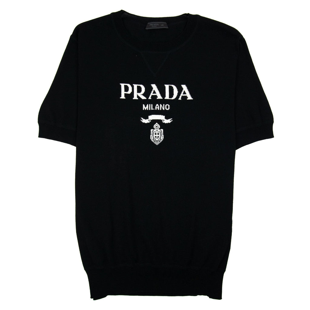 Prada Wool And Cashmere Crew T-shirt Black